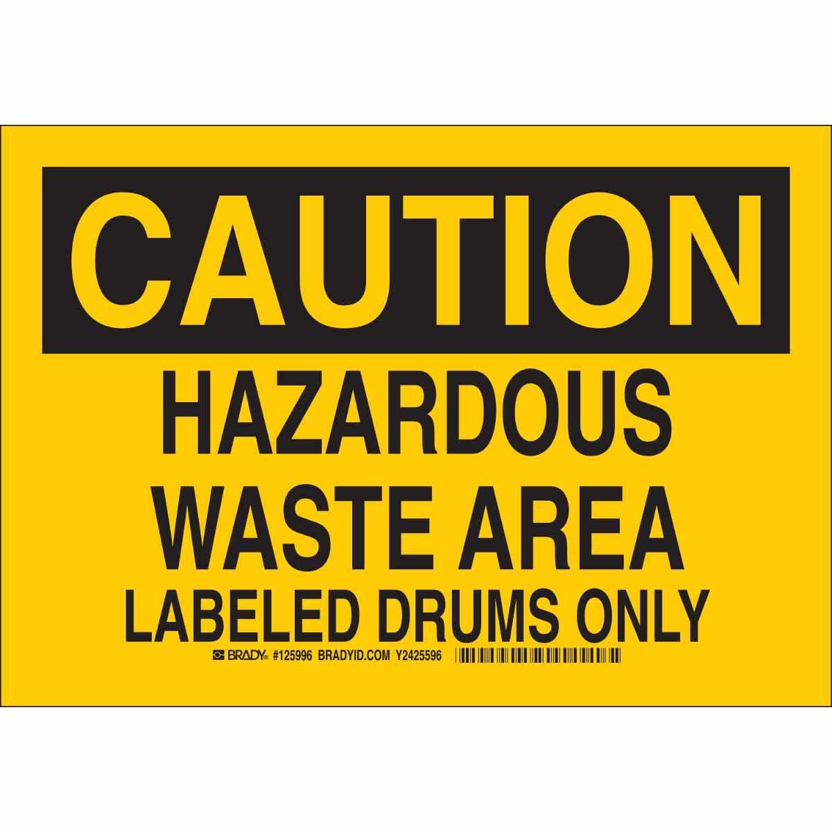 Brady® 125995 Chemical & Hazardous Material Signs