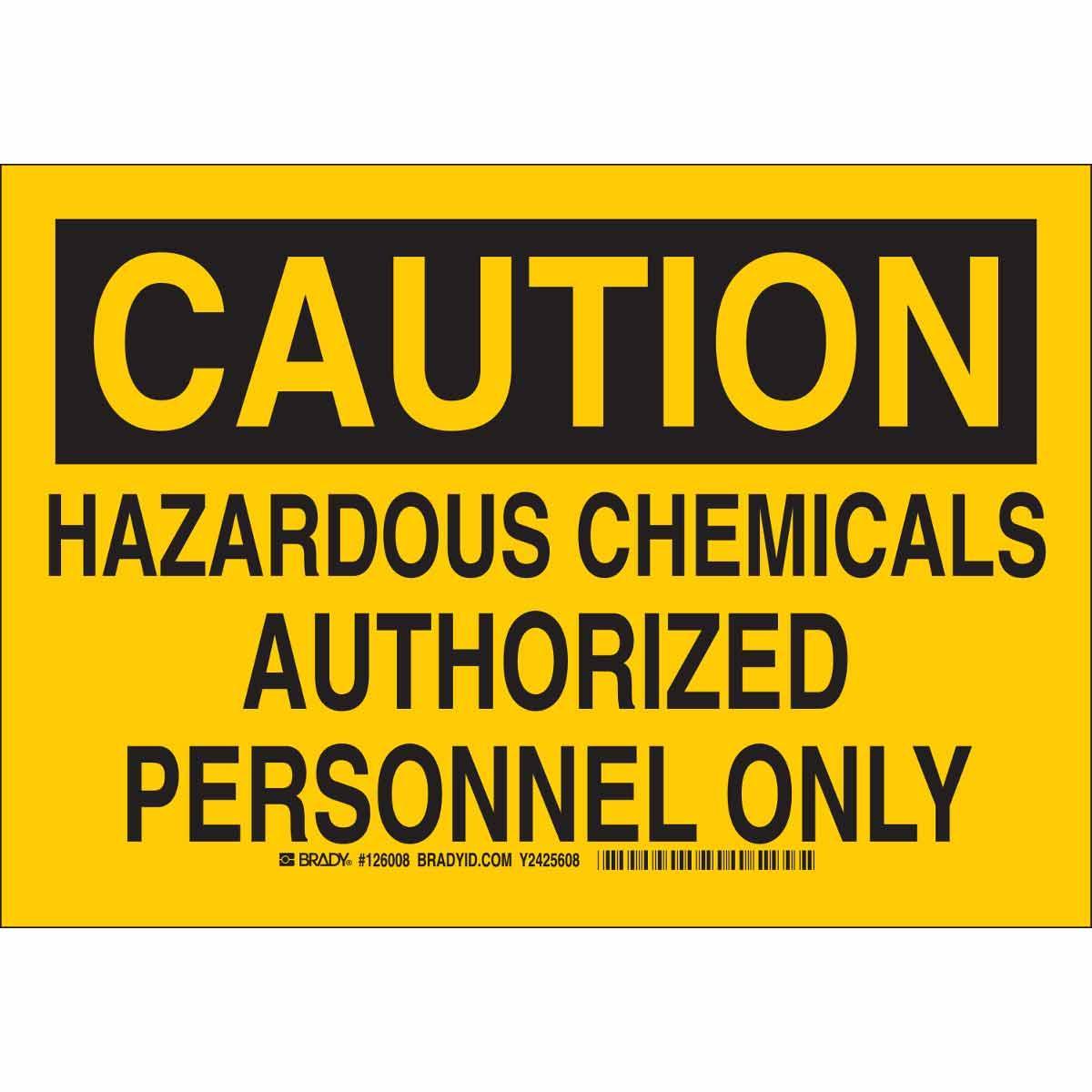 Brady® 126011 Chemical & Hazardous Material Signs