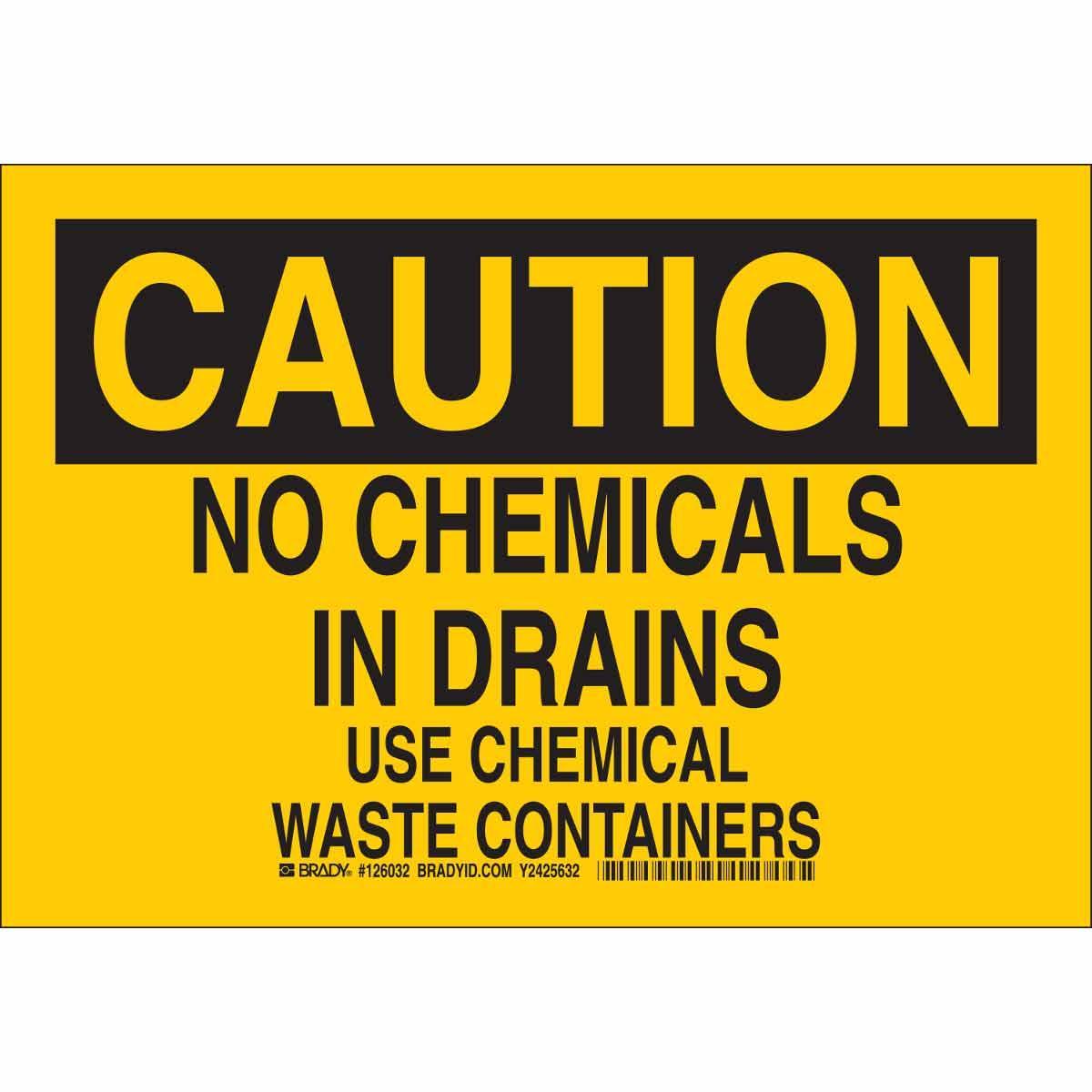 Brady® 126035 Chemical & Hazardous Material Signs