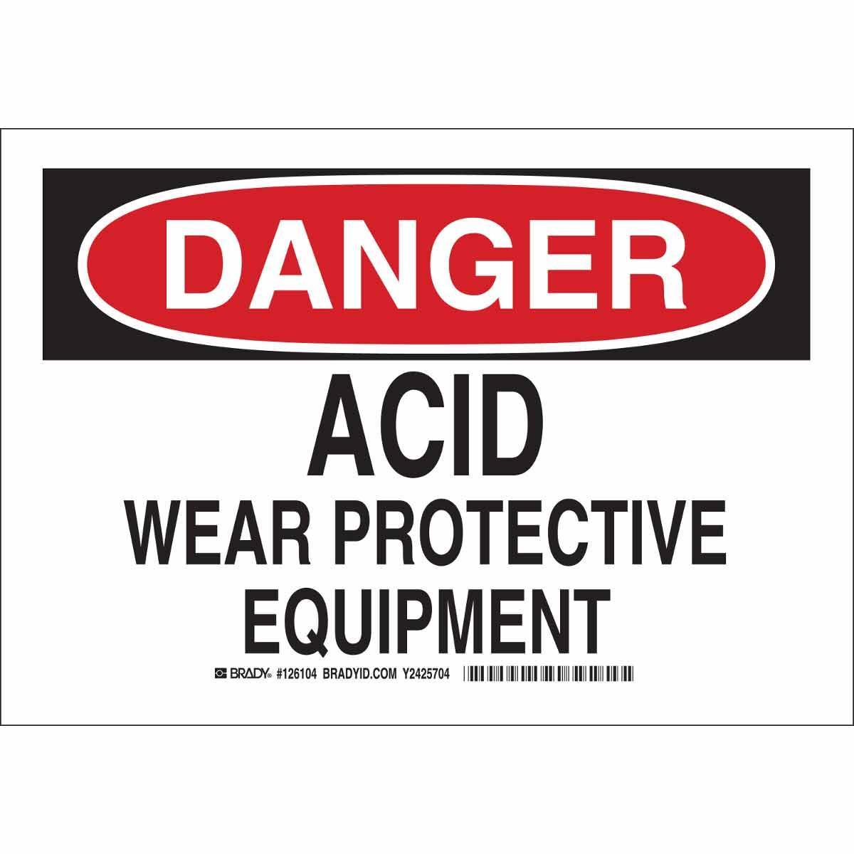 Brady® 126106 Chemical & Hazardous Material Signs