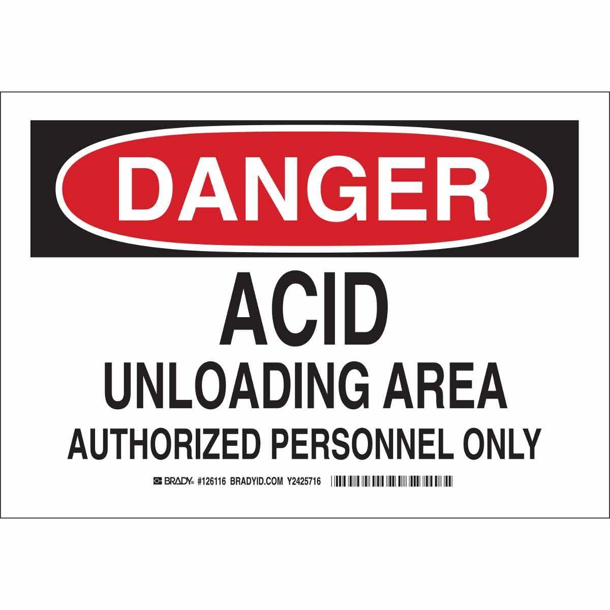 Brady® 126115 Chemical & Hazardous Material Signs