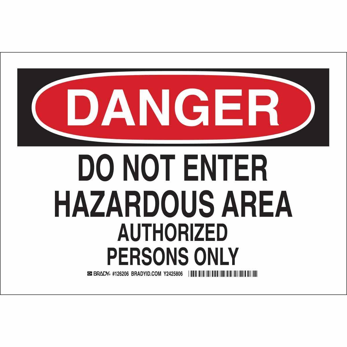 Brady® 126207 Chemical & Hazardous Material Signs