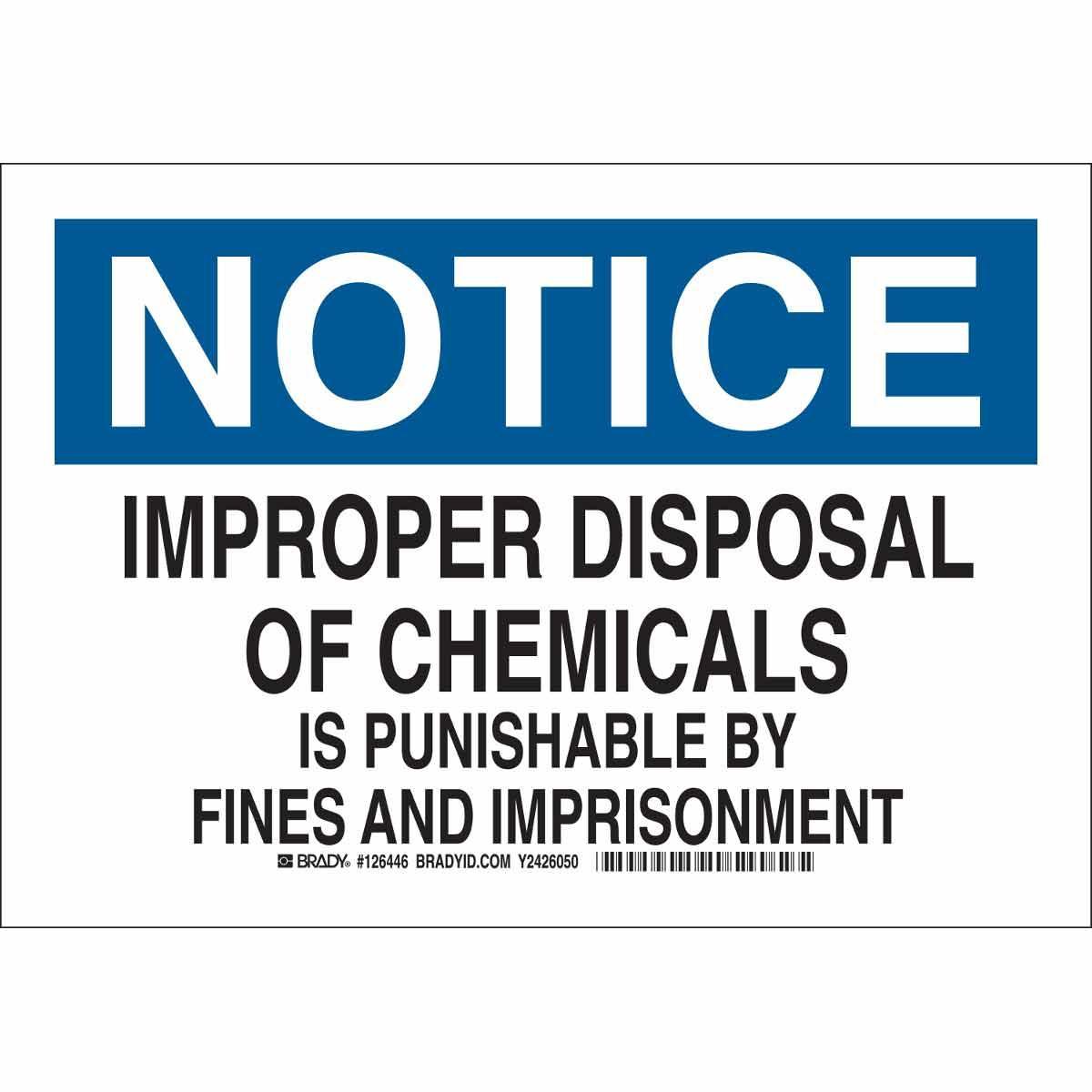 Brady® 126447 Chemical & Hazardous Material Signs