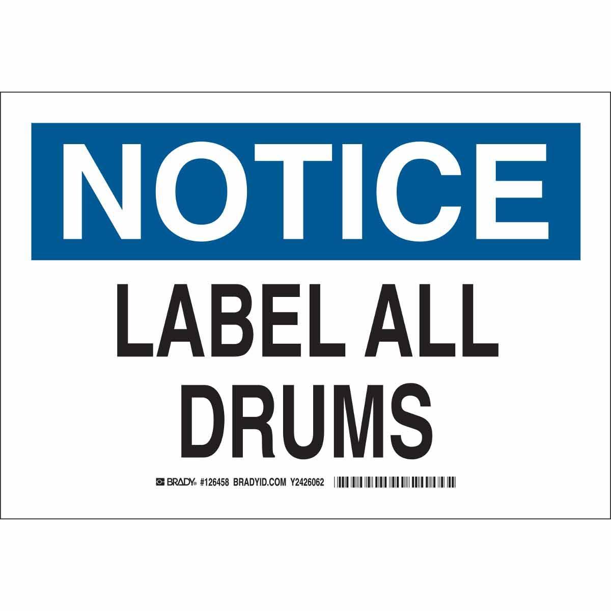 Brady® 126459 Chemical & Hazardous Material Signs