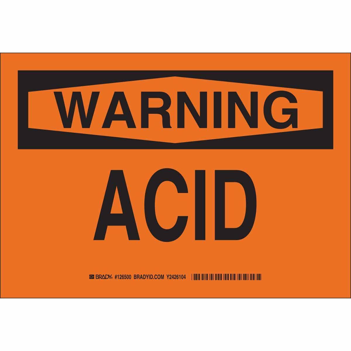 Brady® 126503 Chemical & Hazardous Material Signs