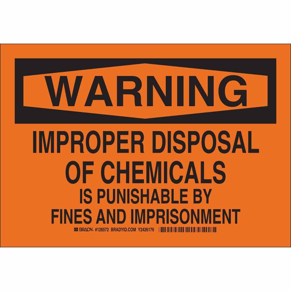 Brady® 126570 Chemical & Hazardous Material Signs