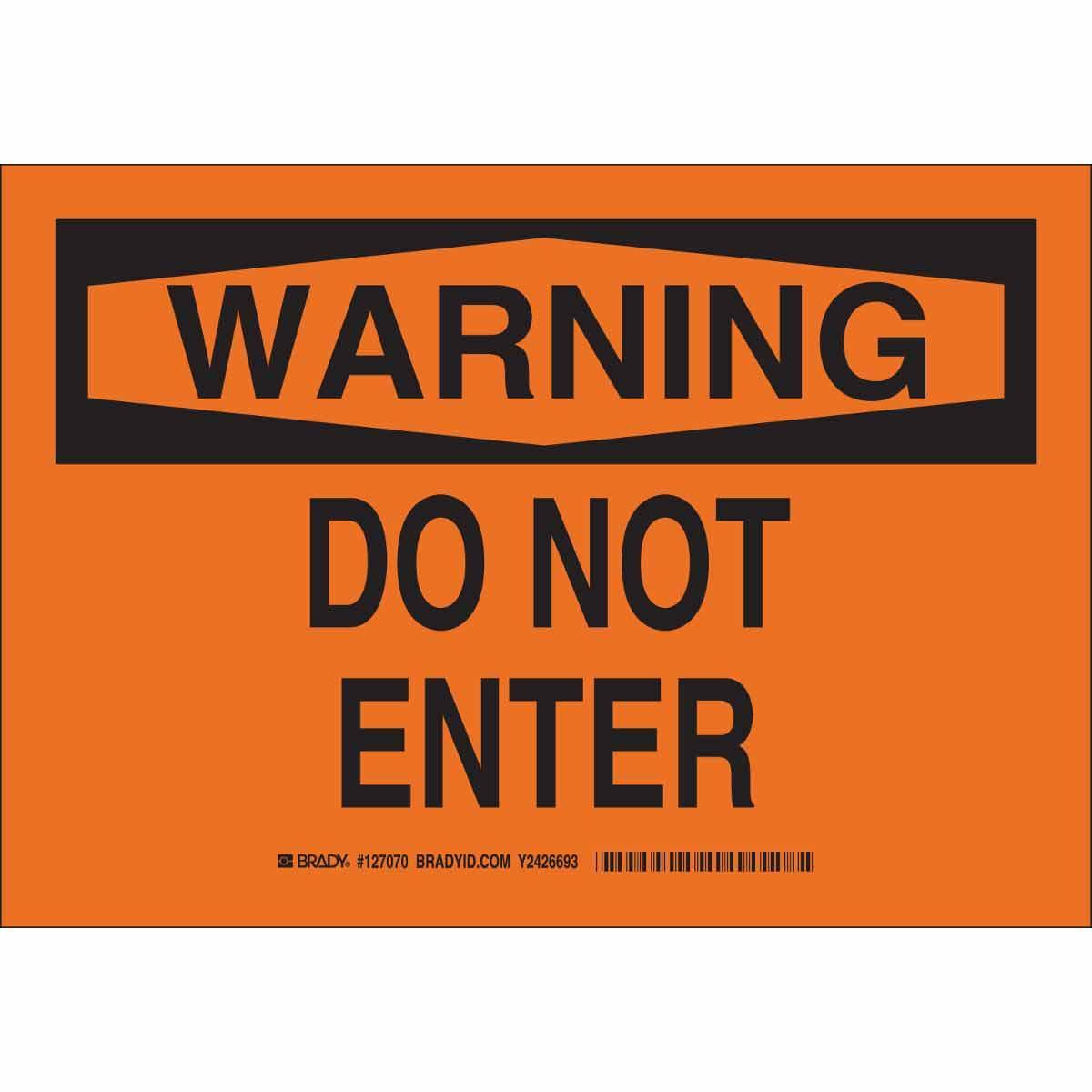 Brady® 127073 Access & Security Signs