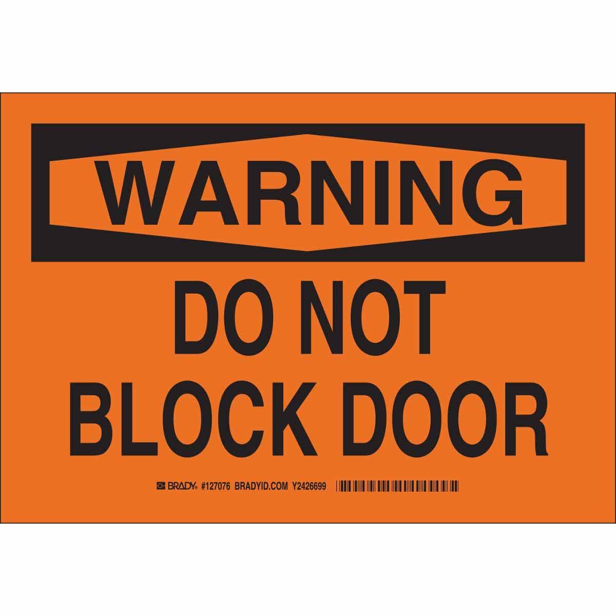 Brady® 127078 Access & Security Signs