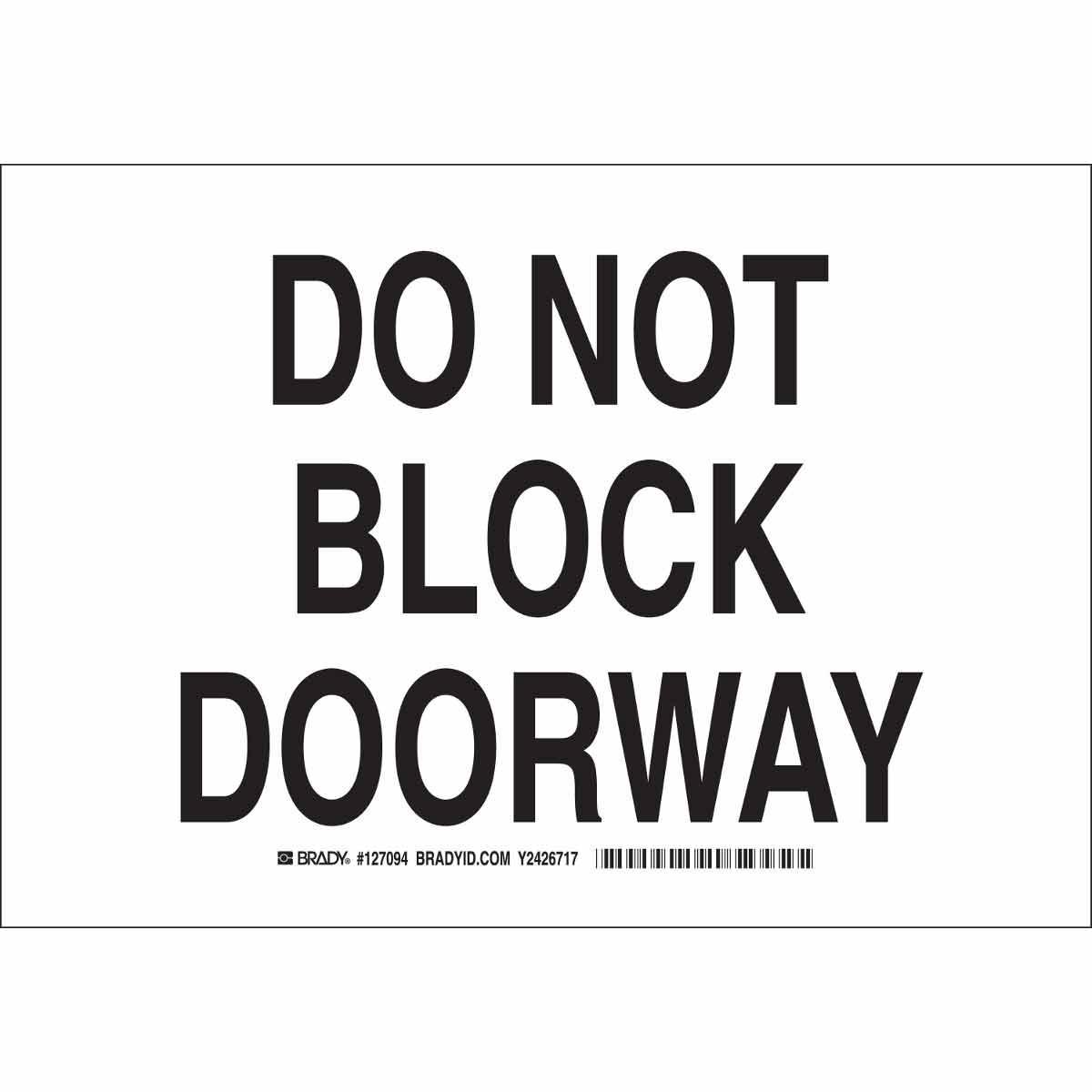 Brady® 127095 Access & Security Signs