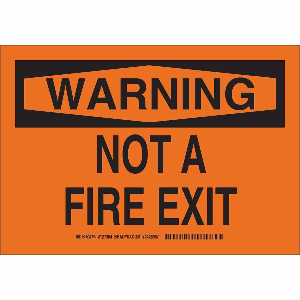Brady® 127364 Fire, Emergency, Exit & First Aid Signs