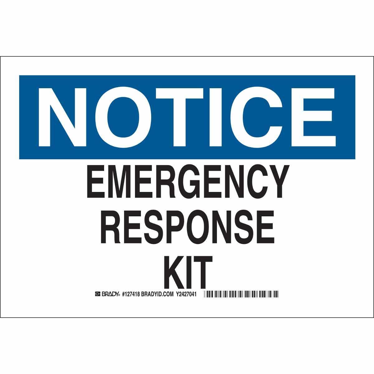 Brady® 127417 Fire, Emergency, Exit & First Aid Signs