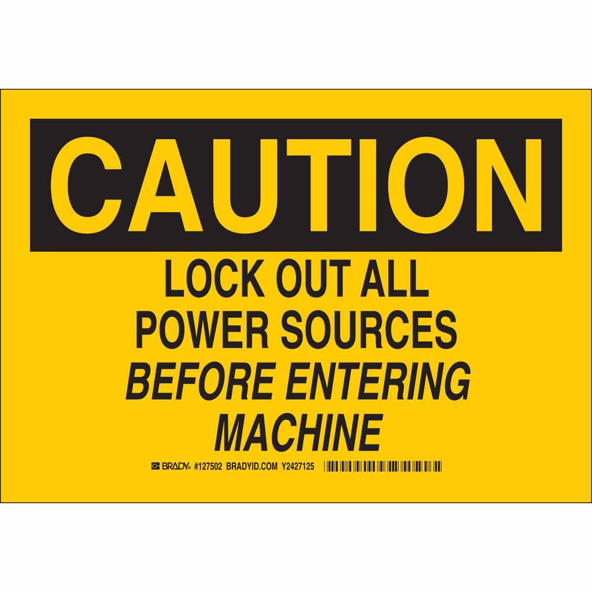 Brady® 127505 Accident Prevention Signs