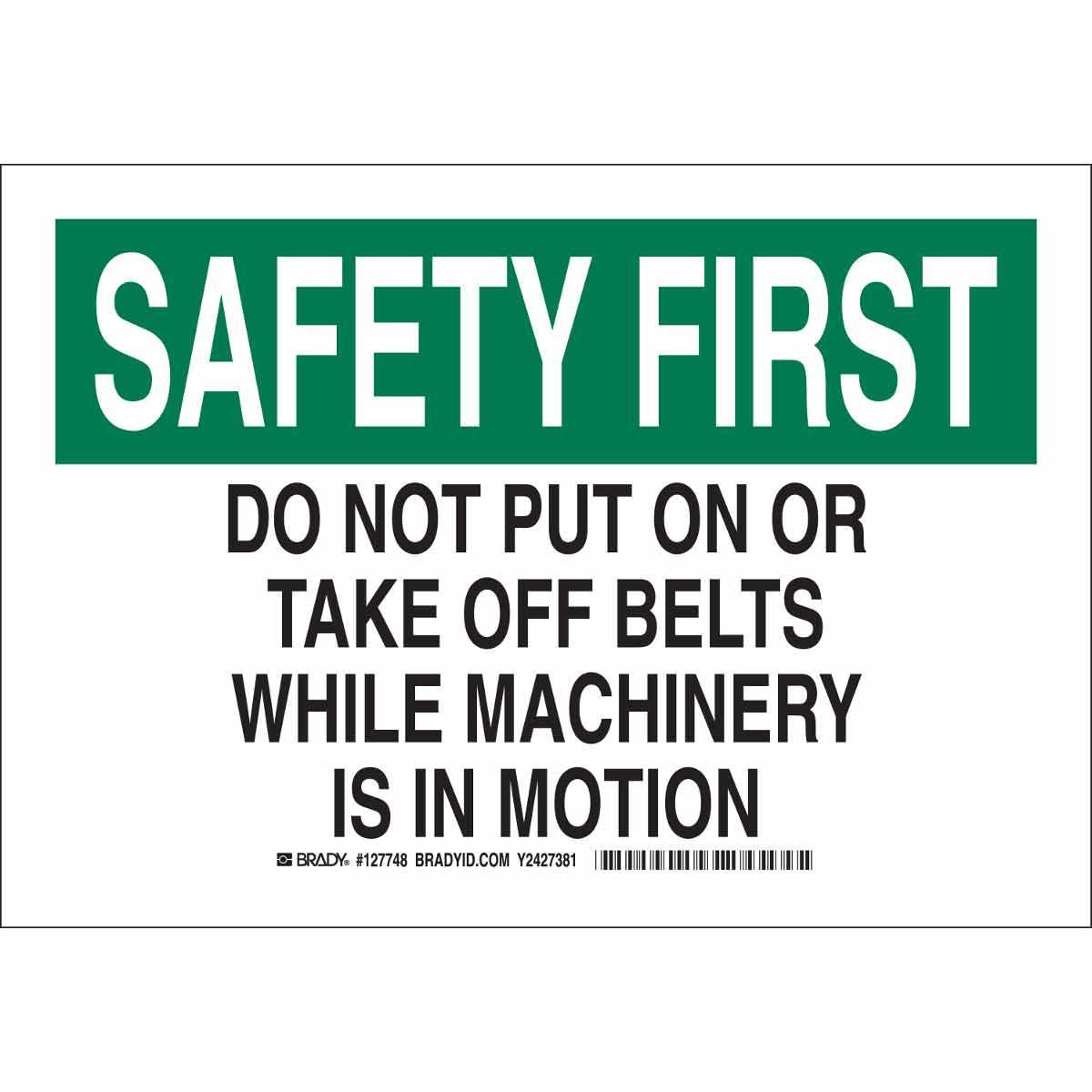 Brady® 127747 Accident Prevention Signs