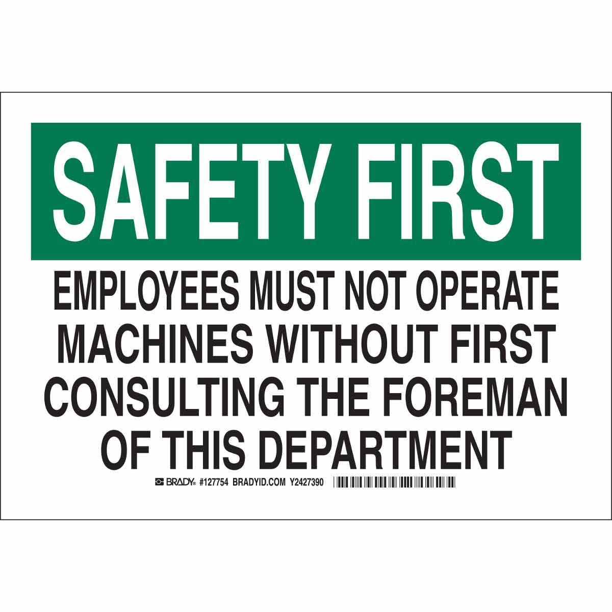 Brady® 127756 Accident Prevention Signs