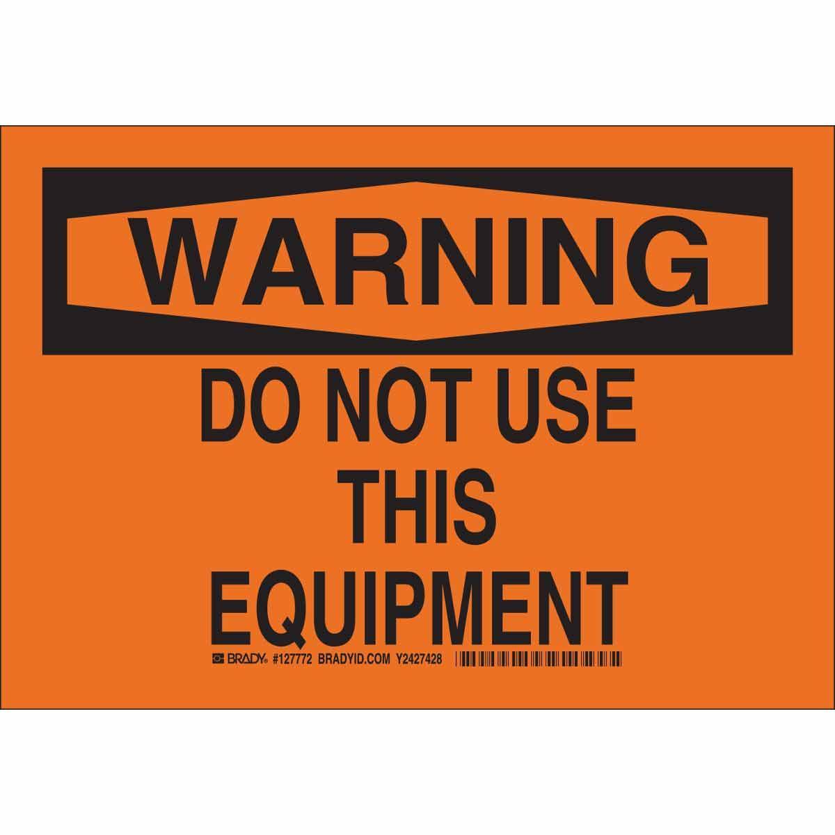 Brady® 127772 Accident Prevention Signs