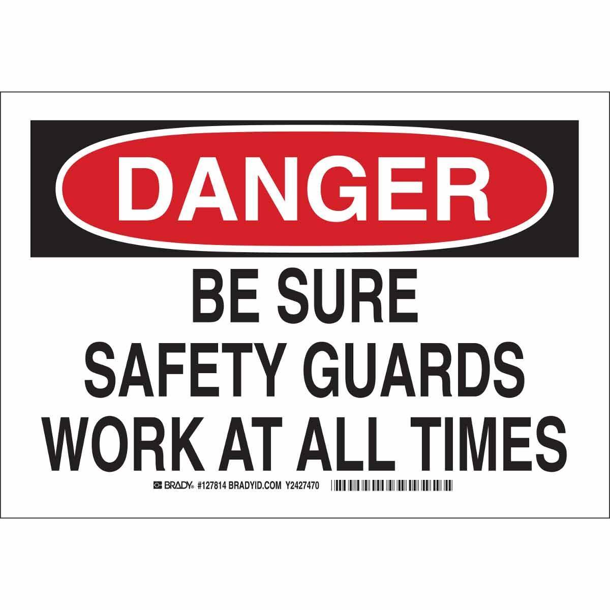 Brady® 127812 Accident Prevention Signs