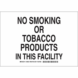 Brady® 128029 No Smoking & Restricted Activity Signs