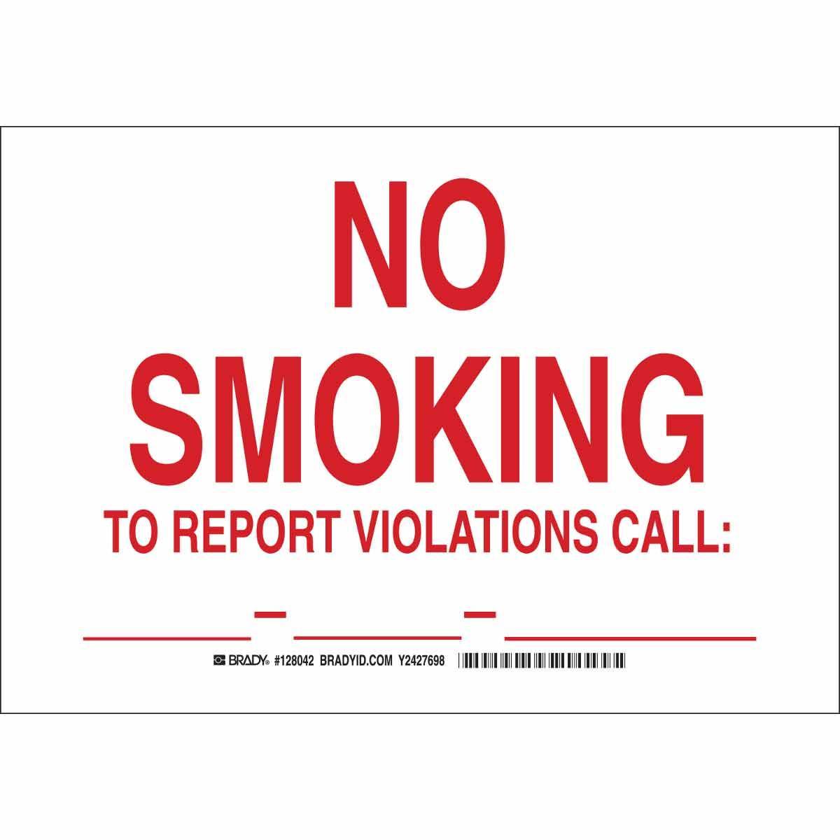 Brady® 128044 No Smoking & Restricted Activity Signs
