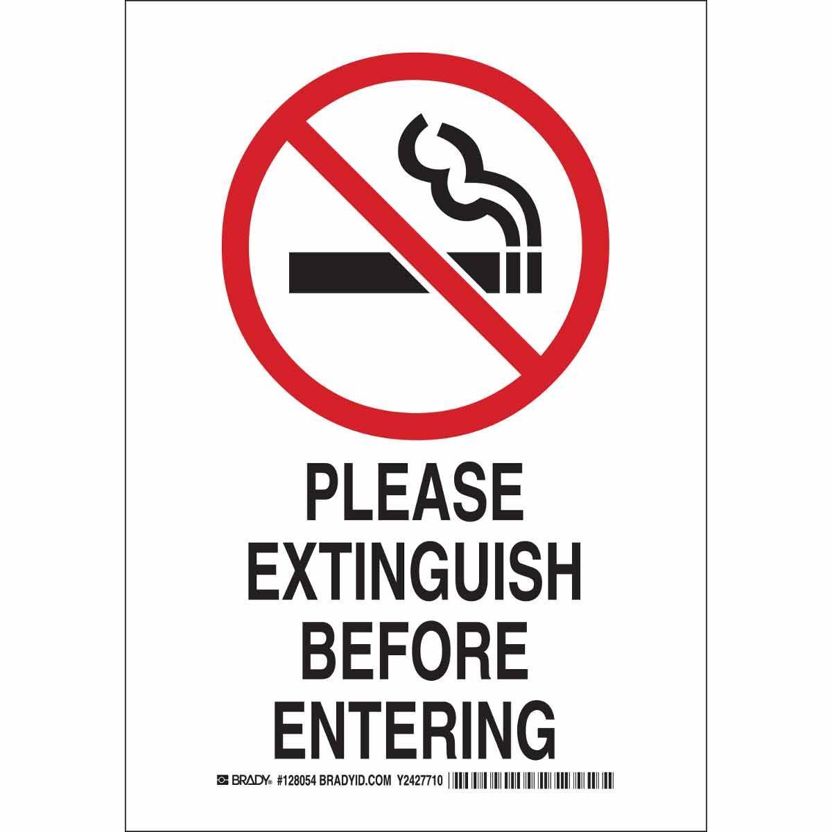Brady® 128057 No Smoking & Restricted Activity Signs