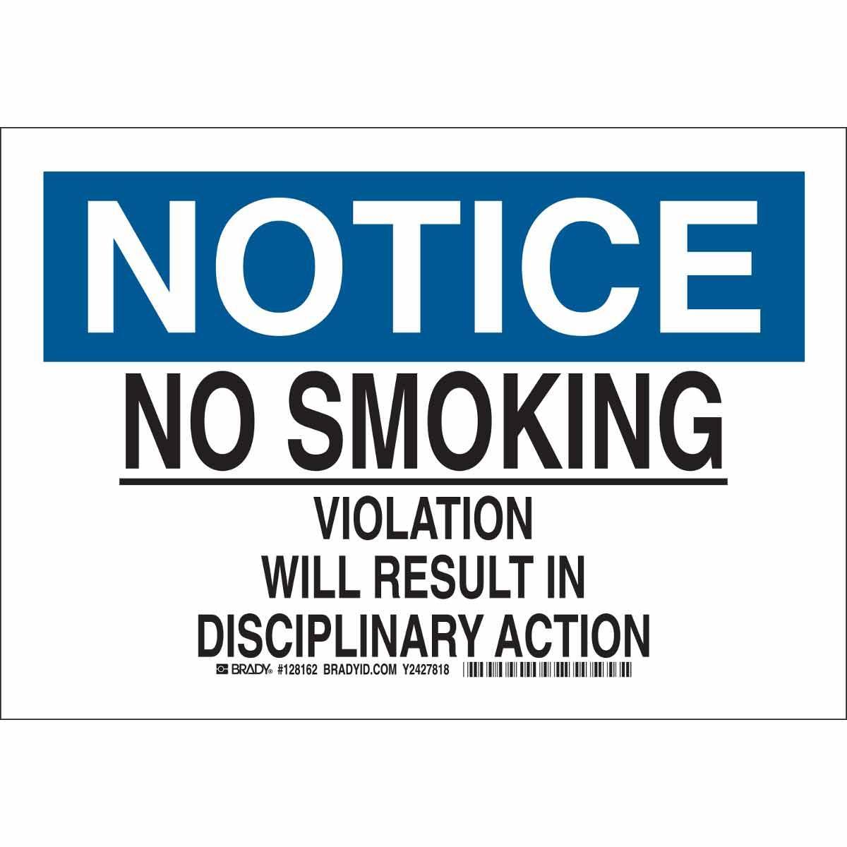 Brady® 128161 No Smoking & Restricted Activity Signs