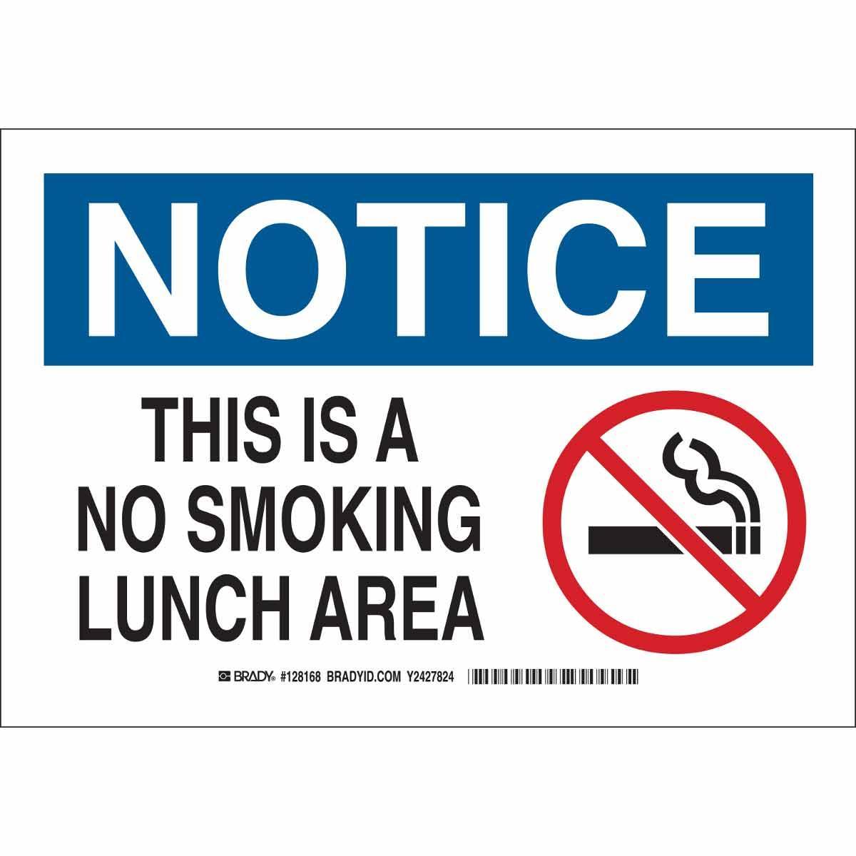 Brady® 128170 No Smoking & Restricted Activity Signs