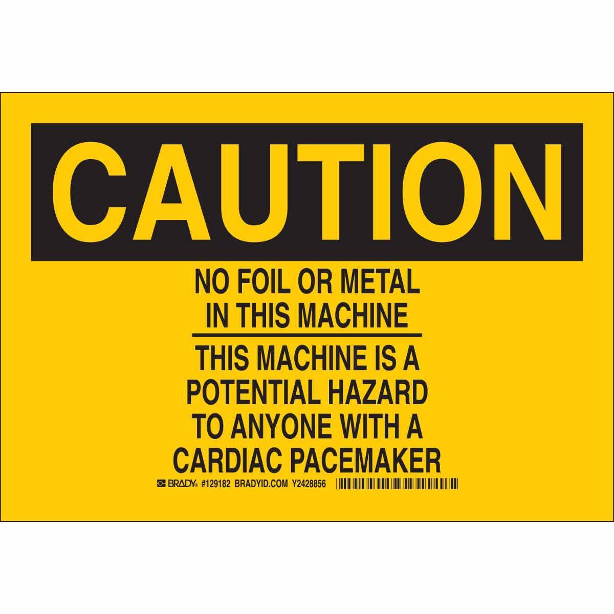 Brady® 129184 Chemical & Hazardous Material Signs