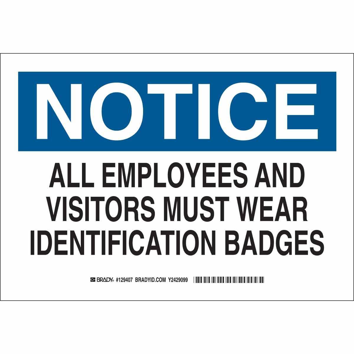 Brady® 129410 Access & Security Signs