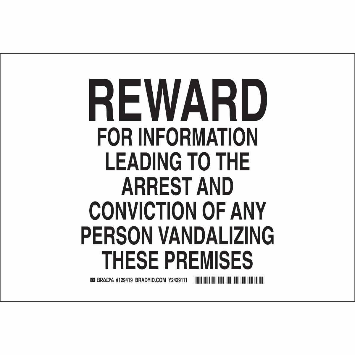 Brady® 129418 Access & Security Signs