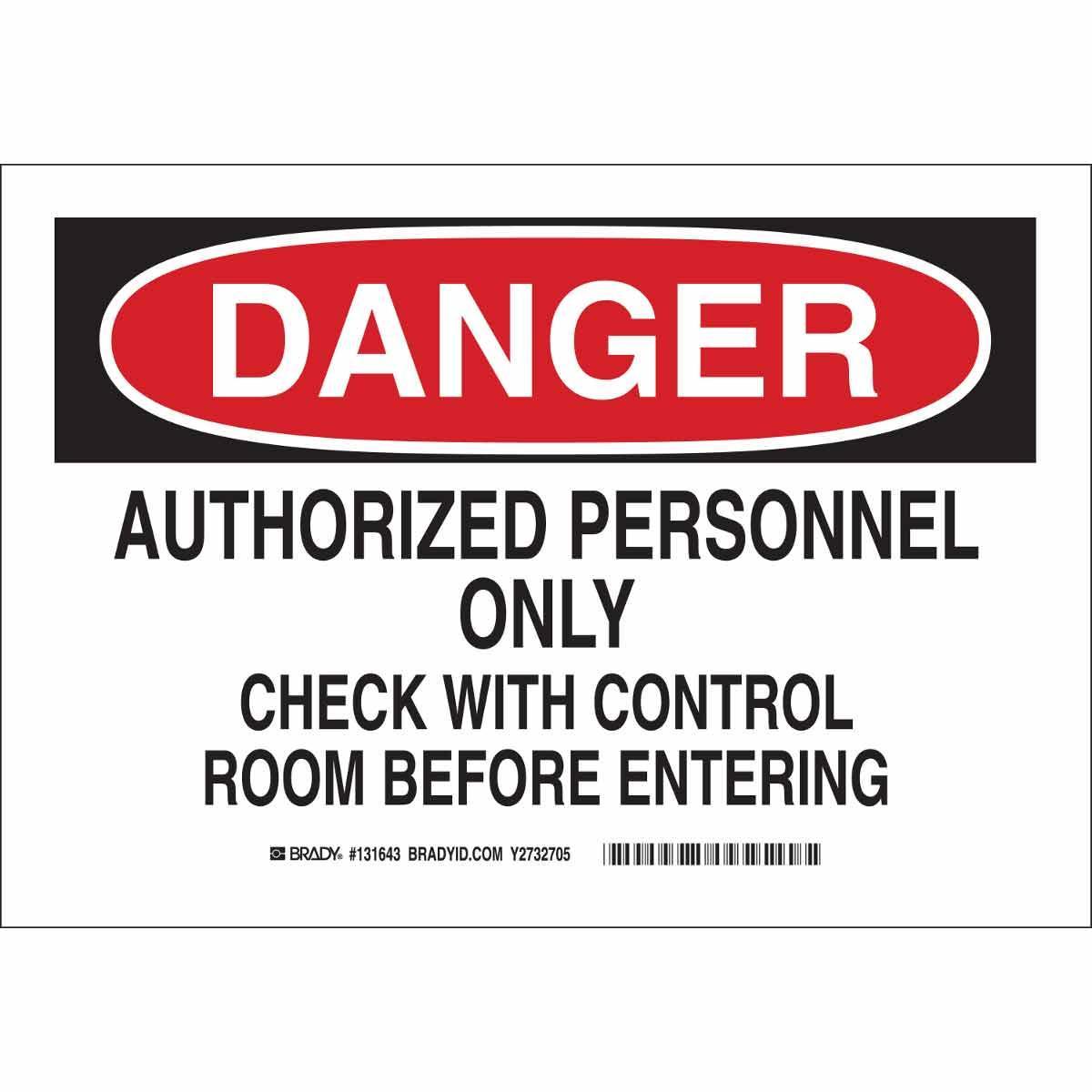 Brady® 131642 Access & Security Signs