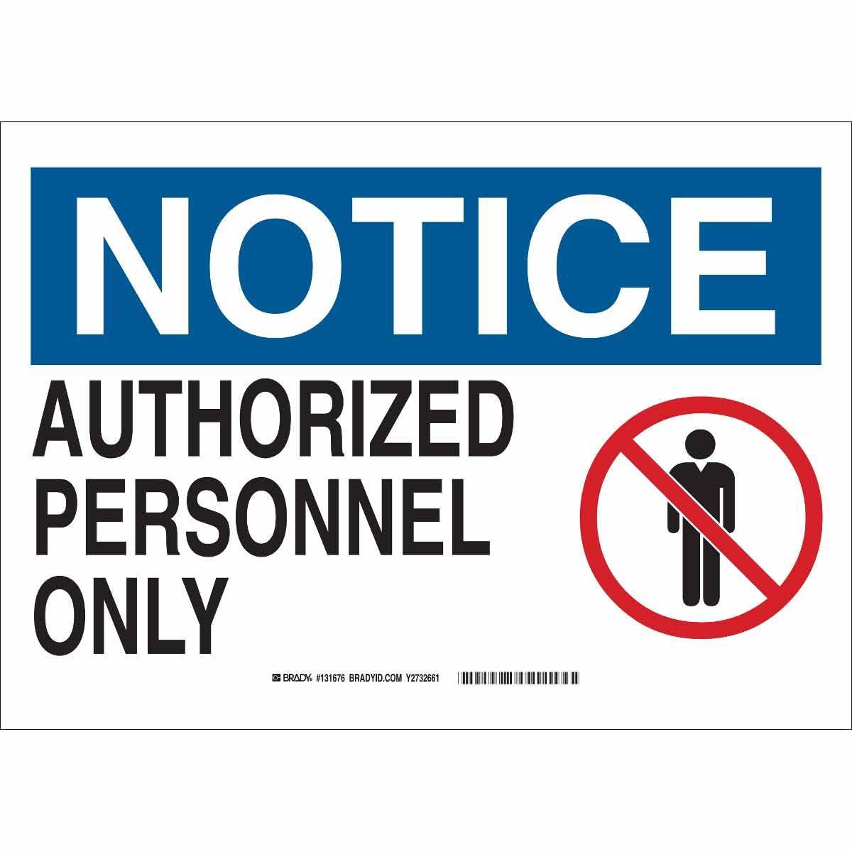 Brady® 131671 Access & Security Signs