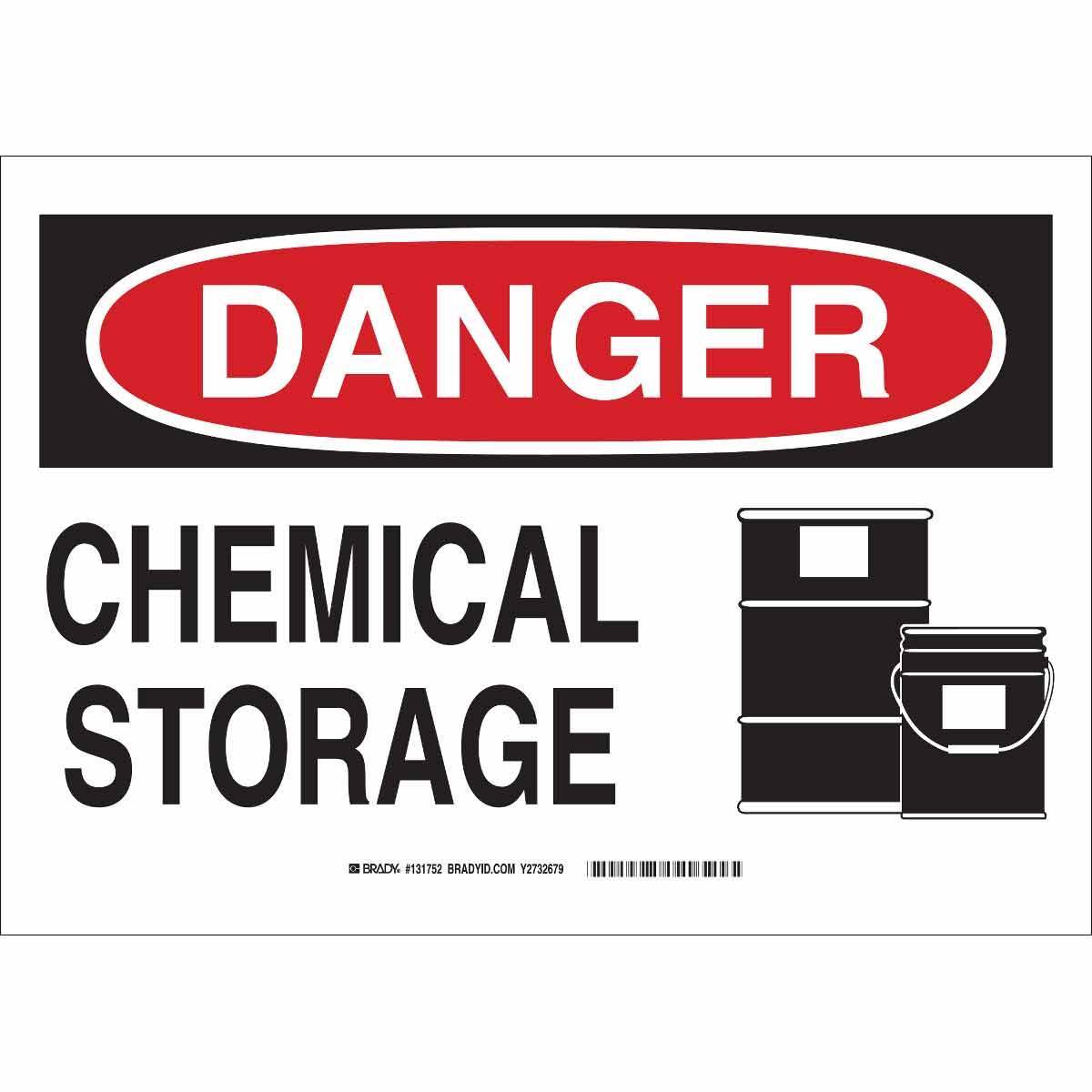 Brady® 131754 Chemical & Hazardous Material Signs
