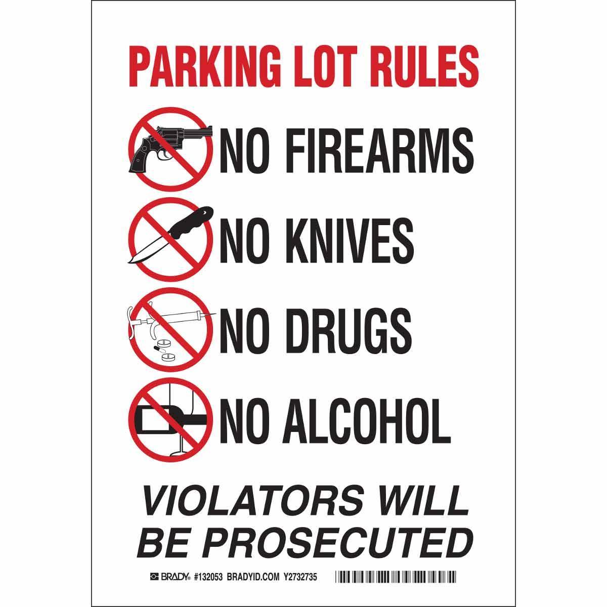 Brady® 132050 Parking & Traffic Signs