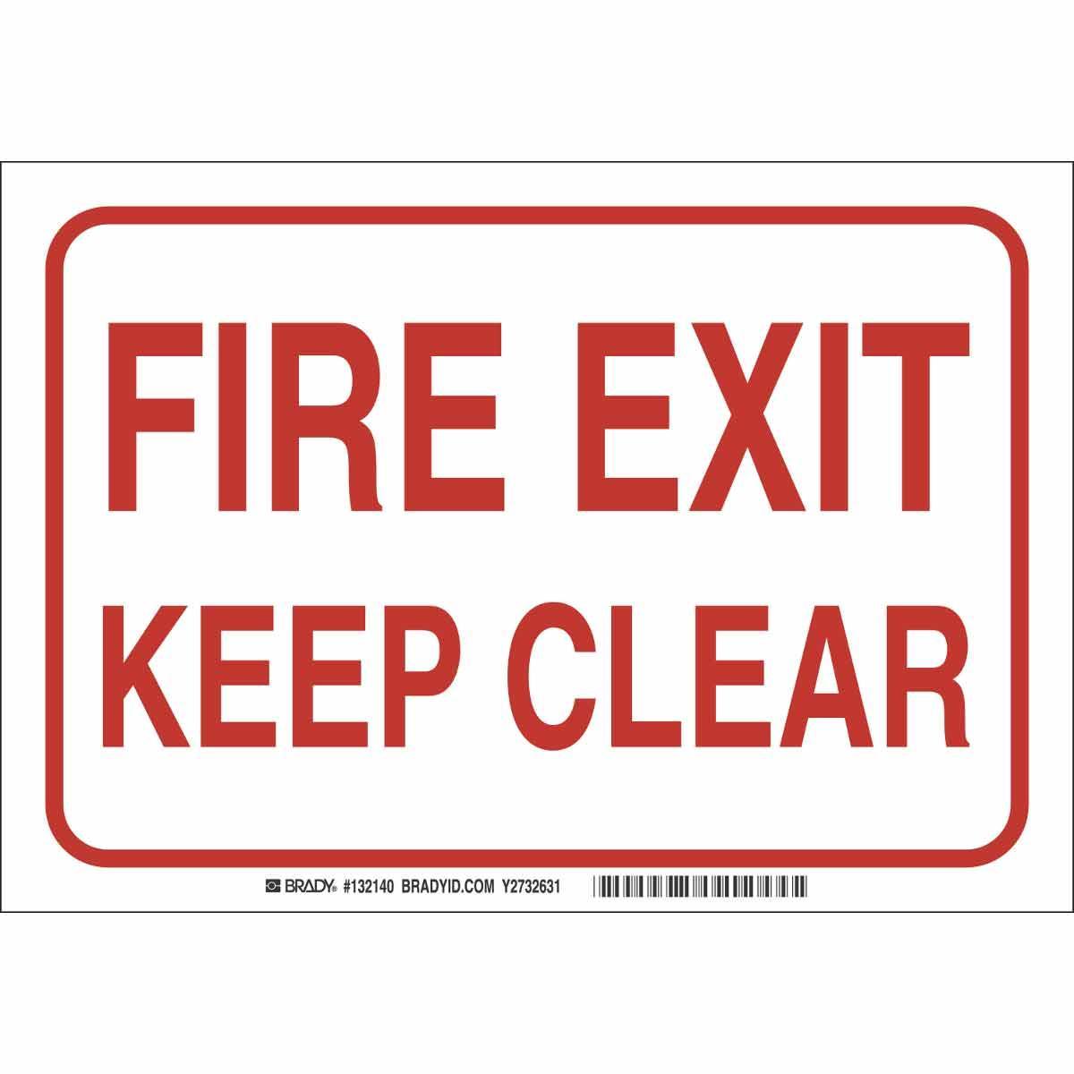 Brady® 132141 Fire, Emergency, Exit & First Aid Signs