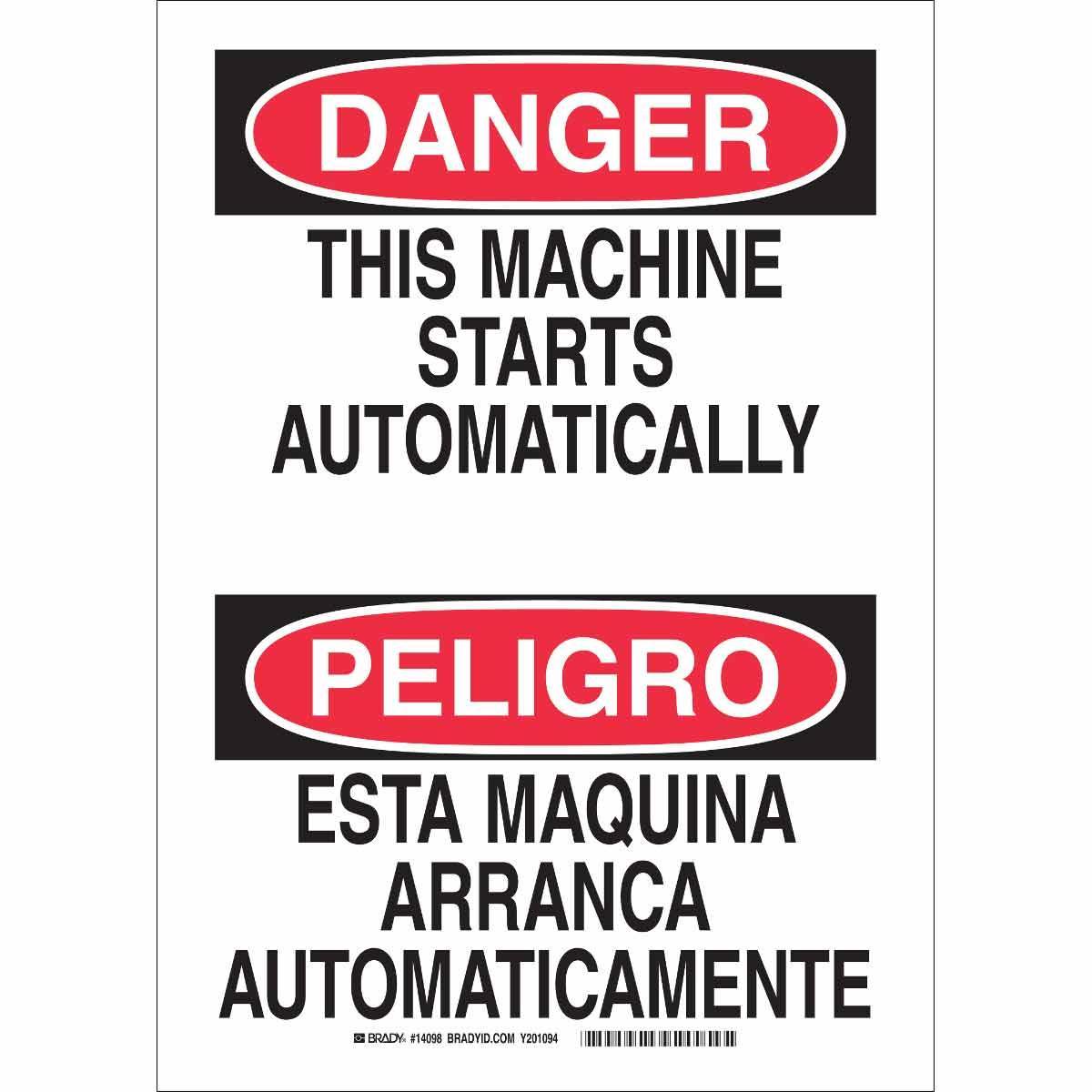 Brady® 14098 Accident Prevention Signs