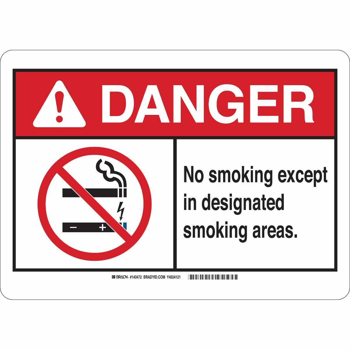 Brady® 143469 No Smoking & Restricted Activity Signs