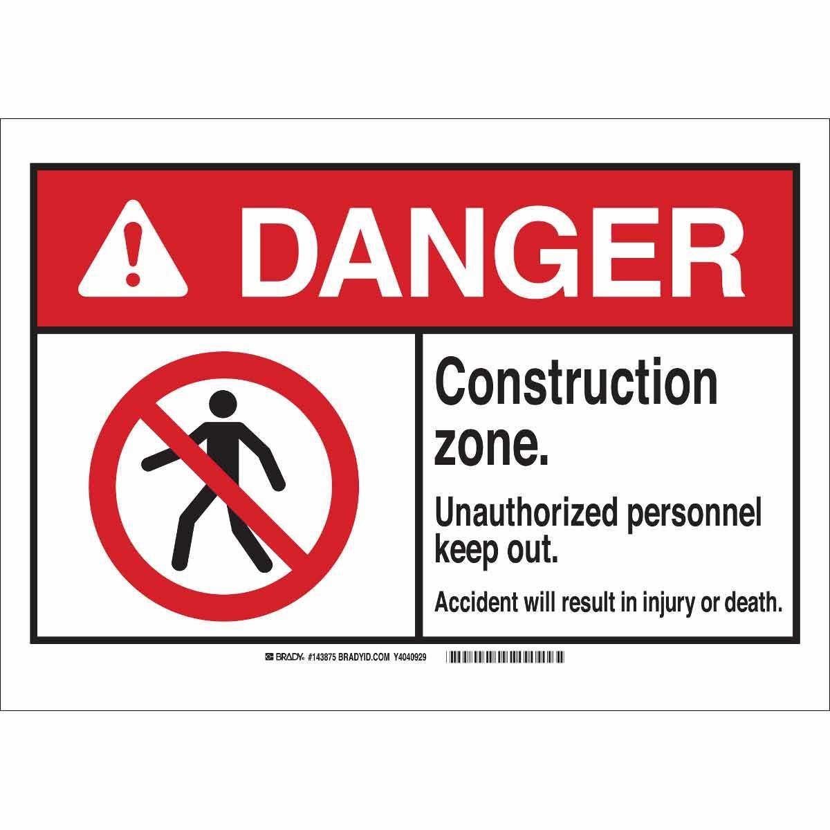 Brady® 143873 Access & Security Signs