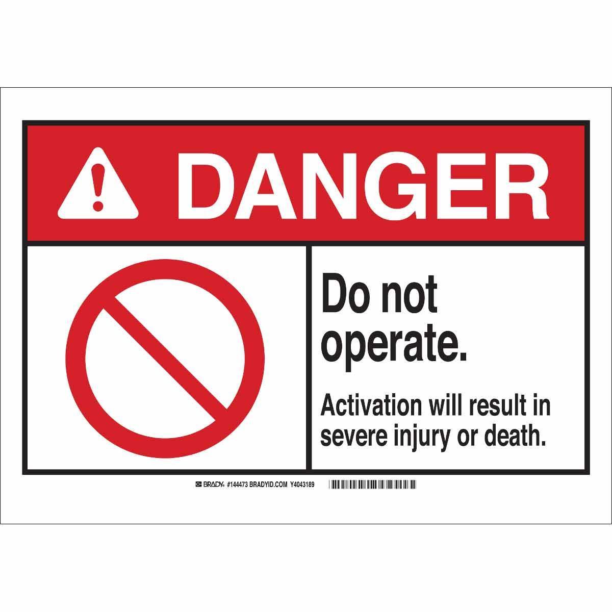 Brady® 144473 Accident Prevention Signs