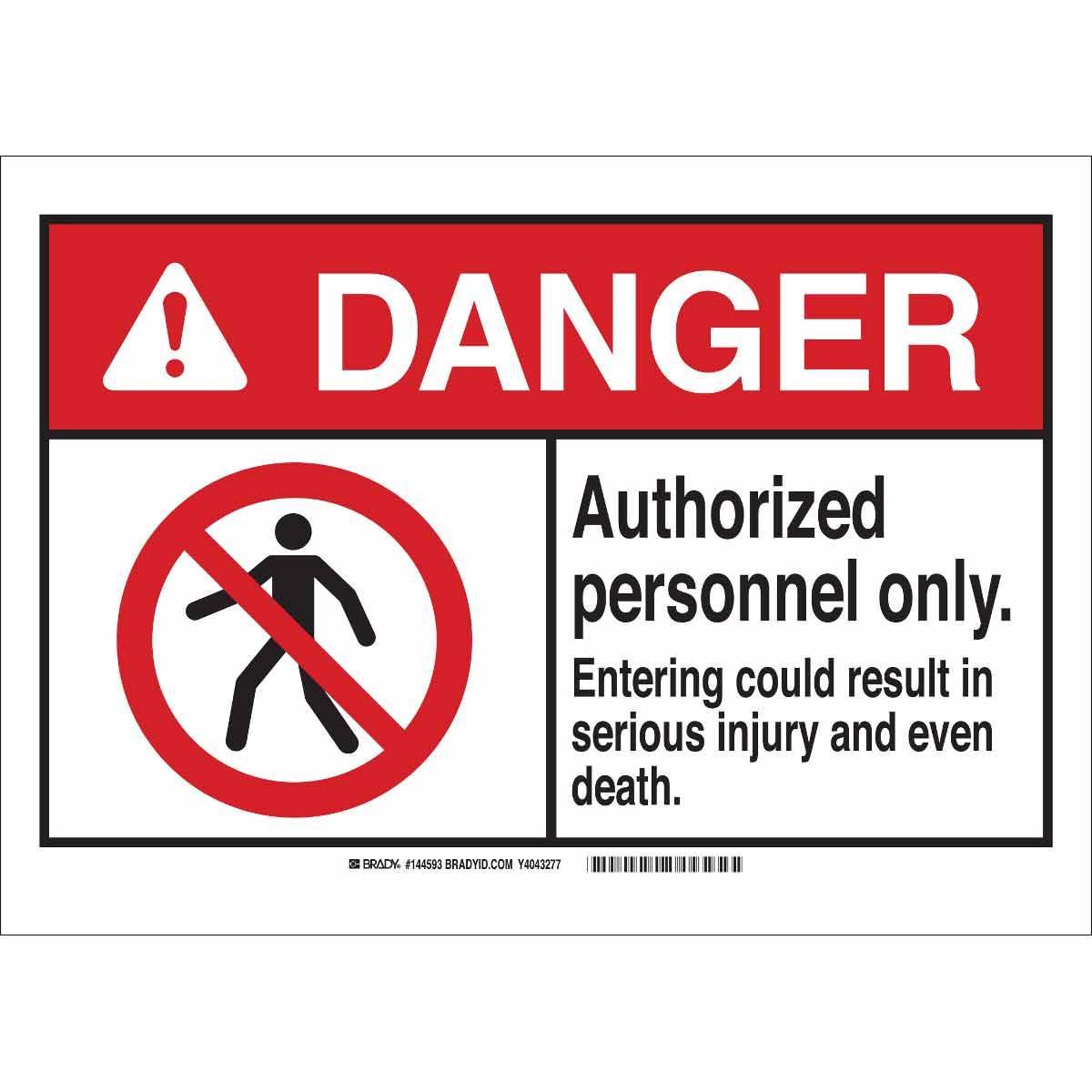 Brady® 144596 Access & Security Signs