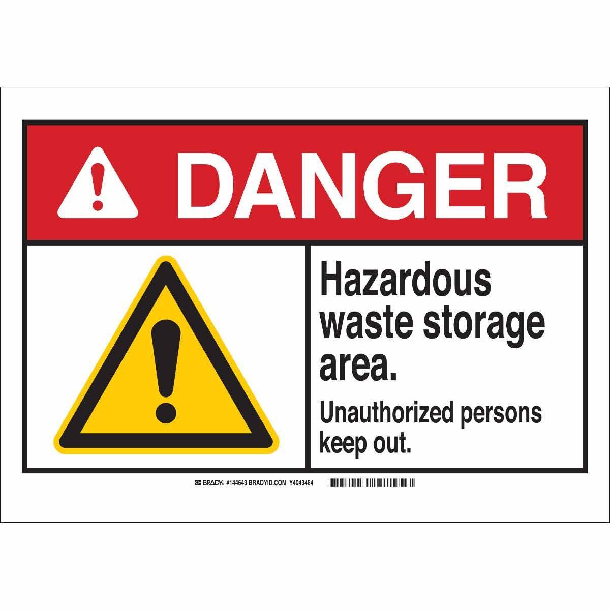Brady® 144639 Chemical & Hazardous Material Signs