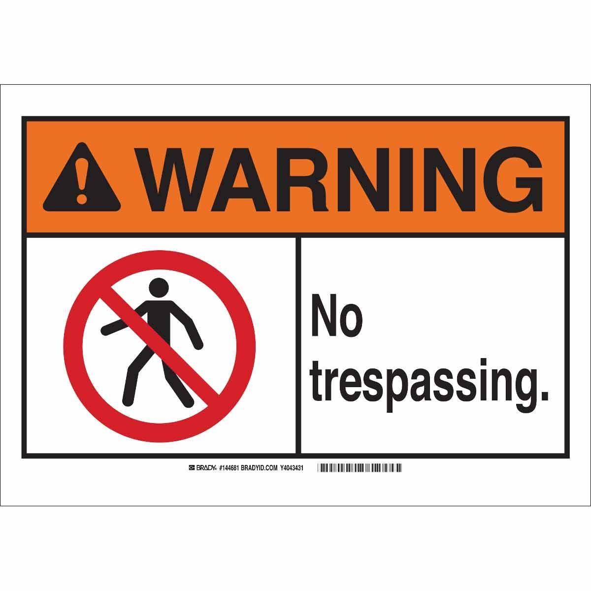 Brady® 144680 Access & Security Signs