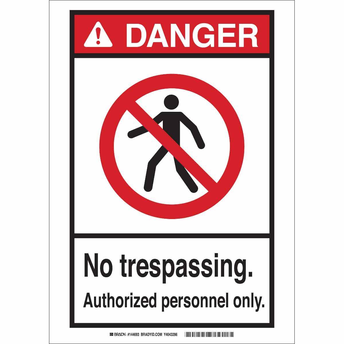 Brady® 144690 Access & Security Signs