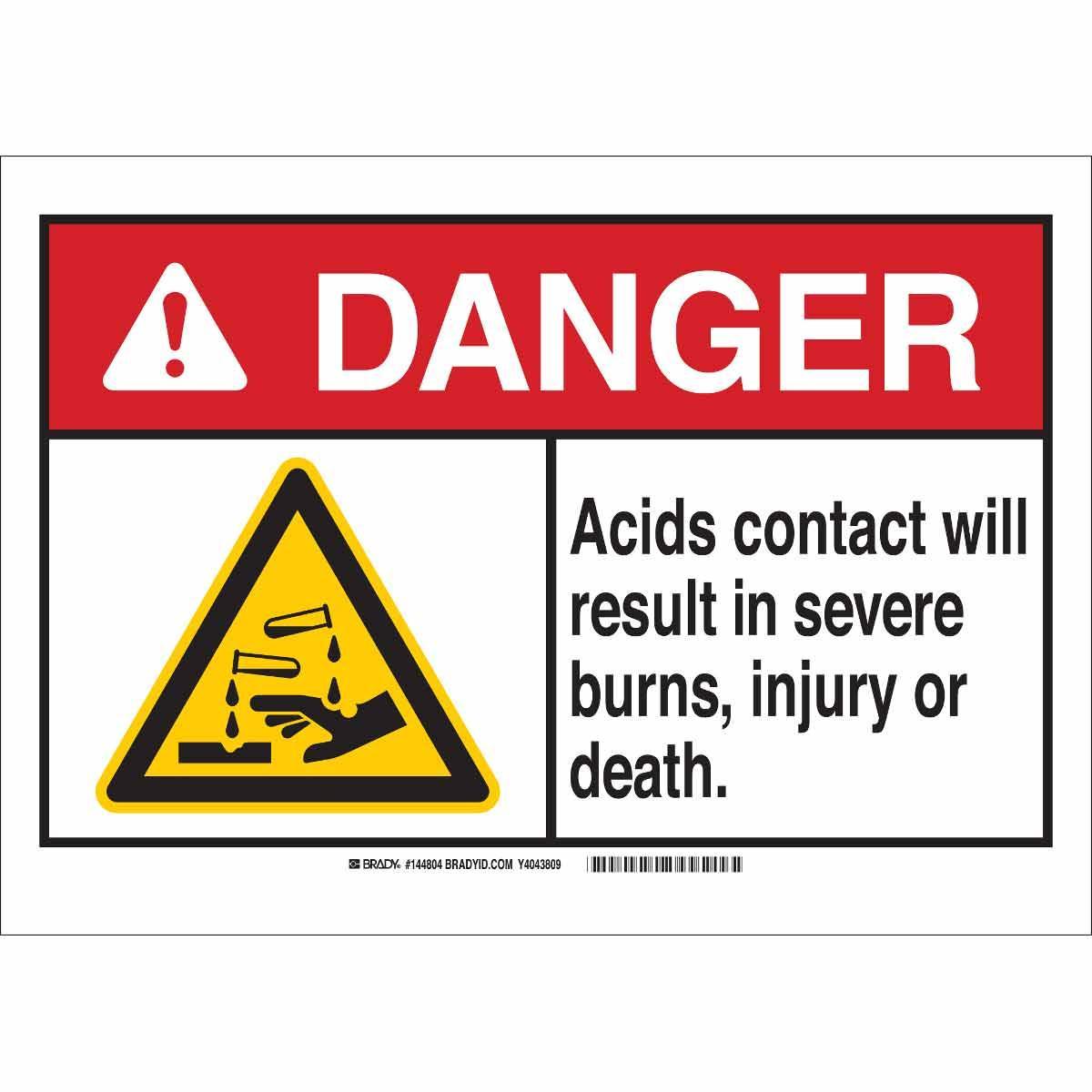 Brady® 144804 Chemical & Hazardous Material Signs