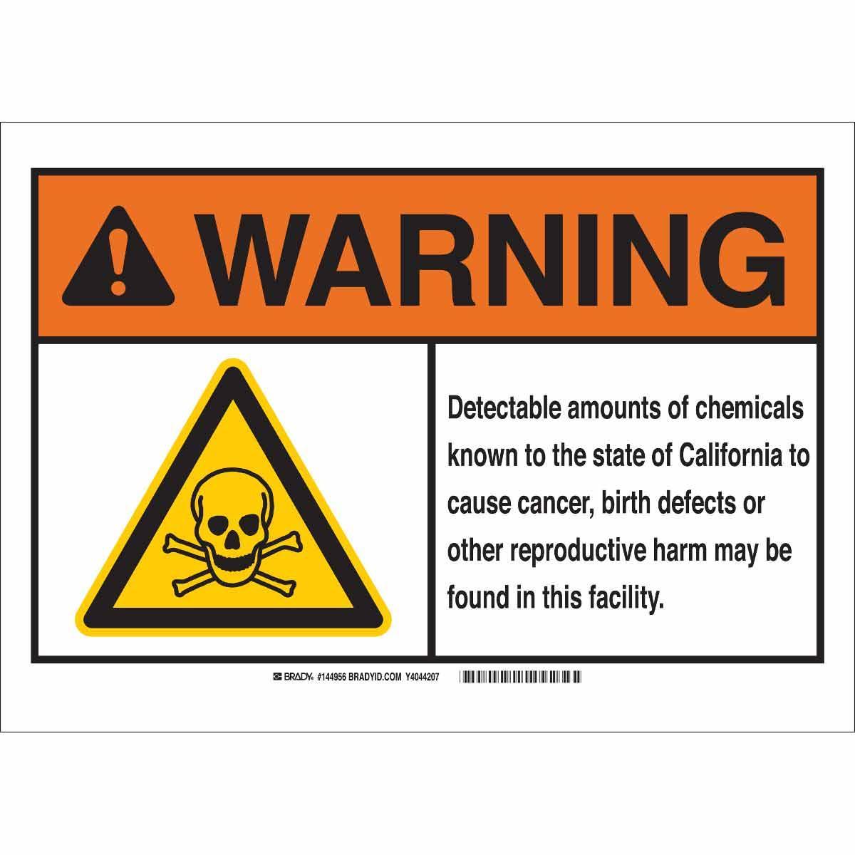 Brady® 144959 Chemical & Hazardous Material Signs