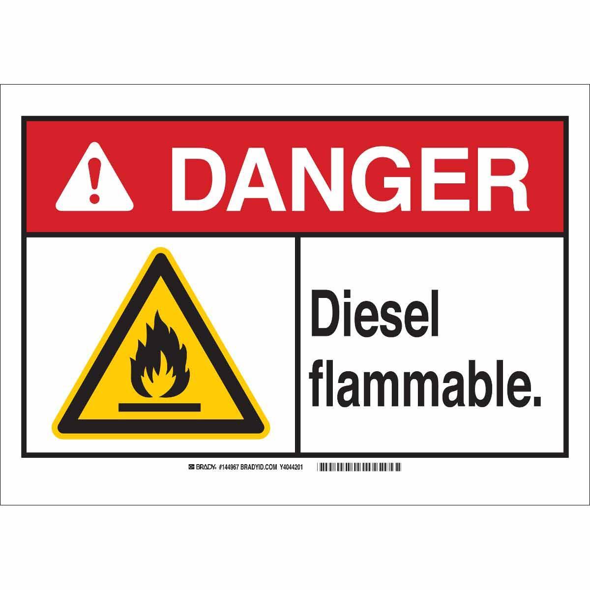 Brady® 144963 Chemical & Hazardous Material Signs