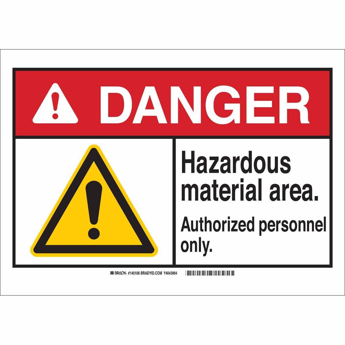 Brady® 145093 Chemical & Hazardous Material Signs