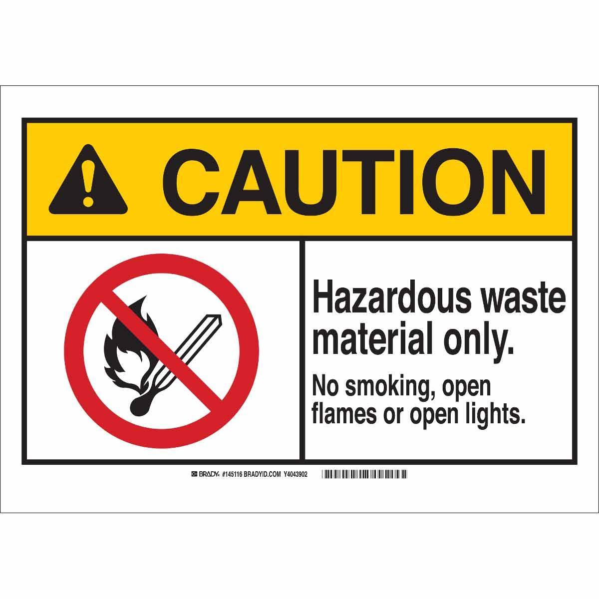 Brady® 145116 Chemical & Hazardous Material Signs