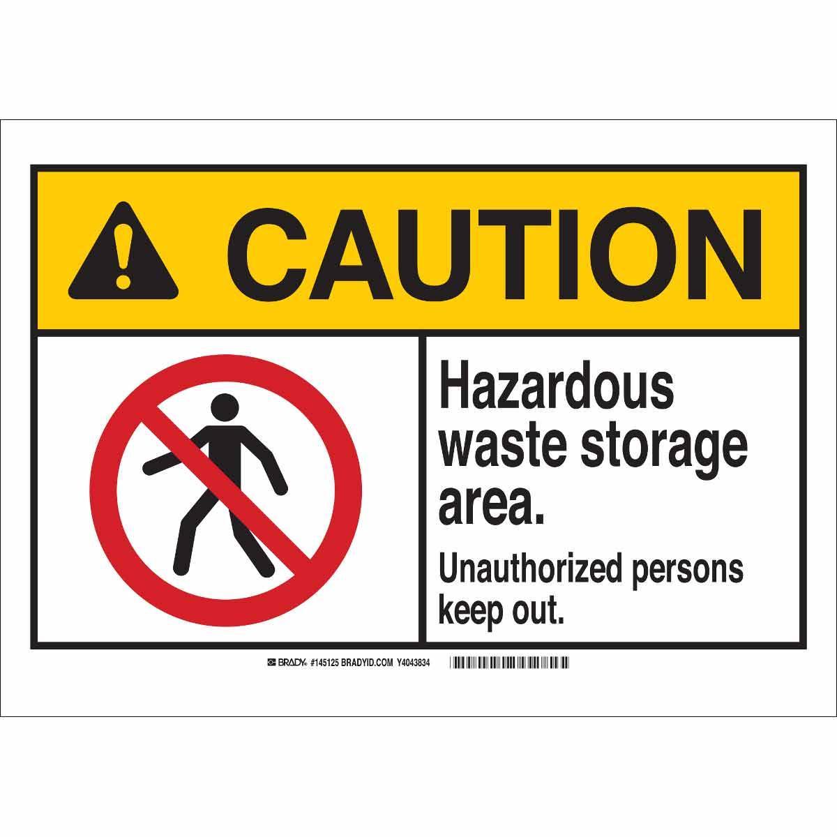 Brady® 145122 Chemical & Hazardous Material Signs