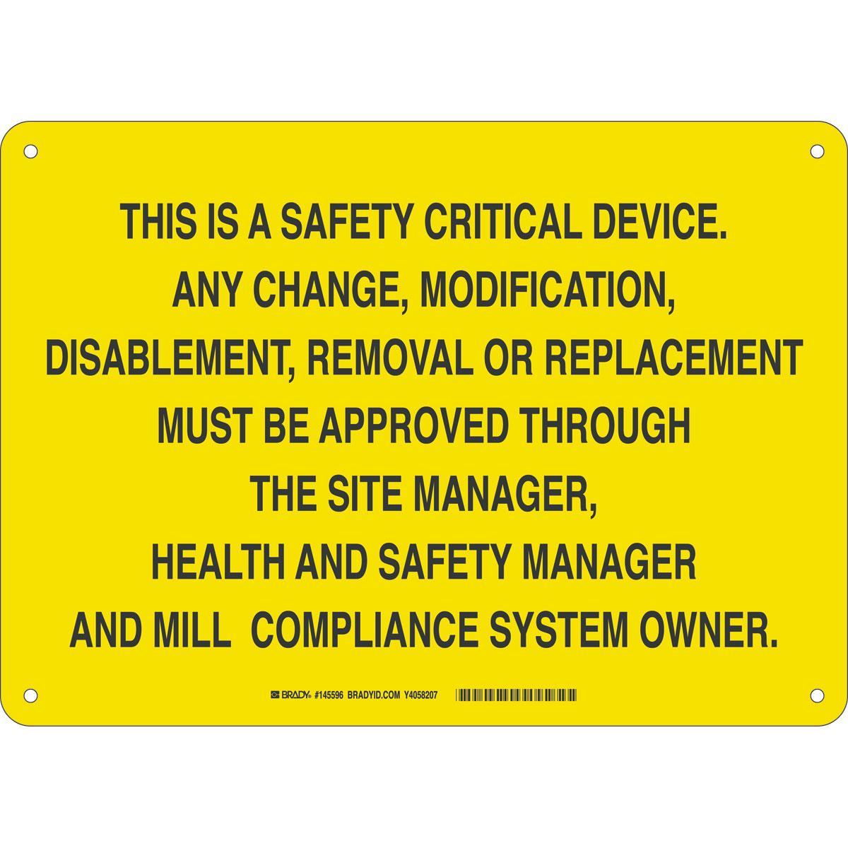 Brady® 145590 Accident Prevention Signs