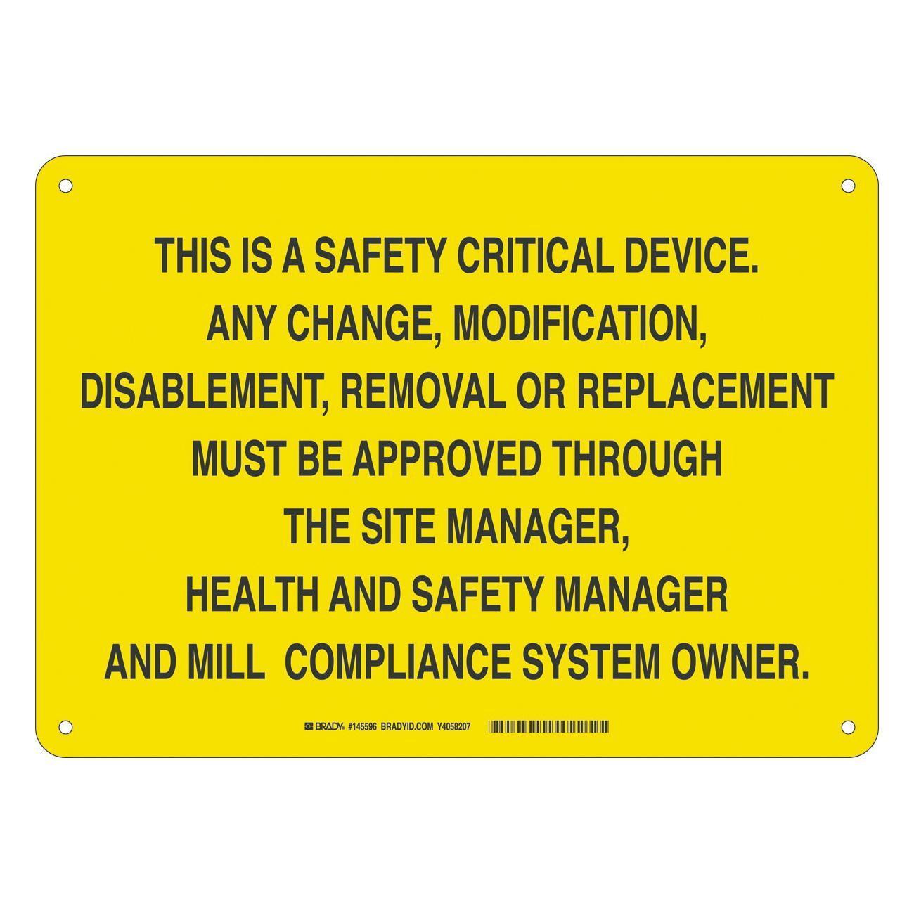 Brady® 145591 Accident Prevention Signs