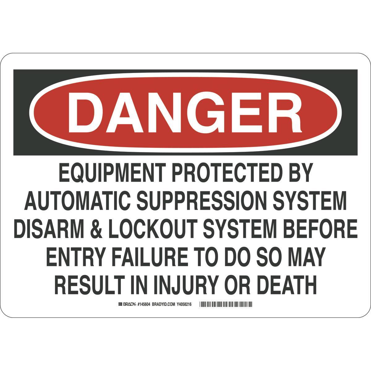 Brady® 145598 Accident Prevention Signs